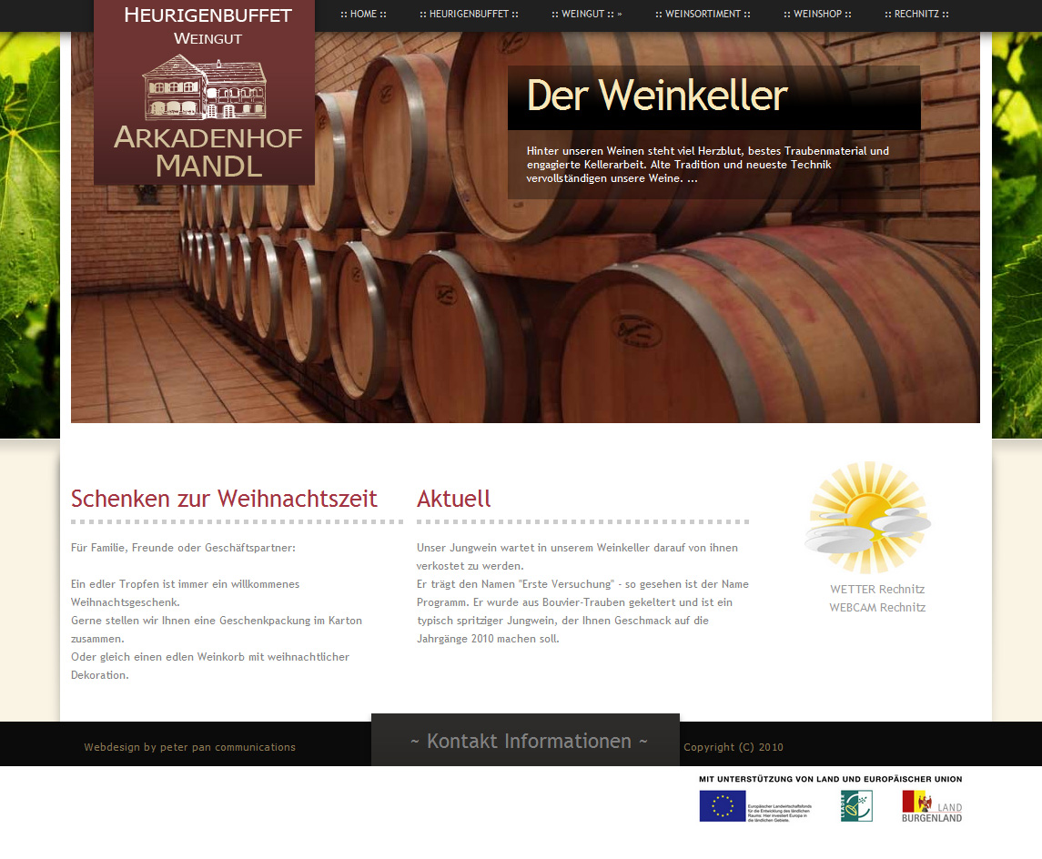 Arkadenhof Mandl Homepage